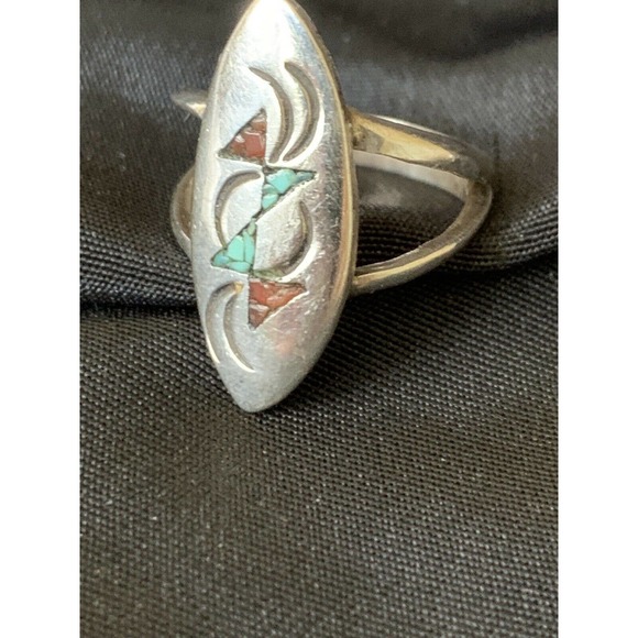 Native American Ring Sterling Silver Size 6 - Picture 6 of 8